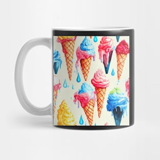 Watercolor ice cream pattern Mug